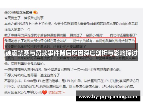 魏震禁赛与罚款事件背后原因深度剖析与影响探讨
